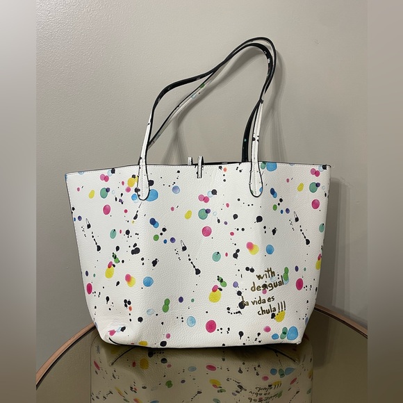 Desigual Paint‎ Splatter Capri Reversible Shopper Tote - Picture 3 of 9